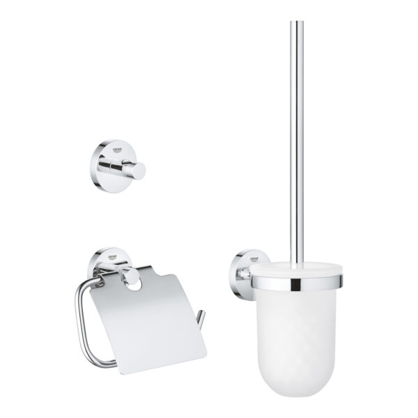 Grohe Essentials City 3'Ü 1 Arada Tuvalet Aksesuar Seti, Krom