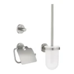 Grohe Essentials City 3'Ü 1 Arada Tuvalet Aksesuar Seti, Paslanmaz Çelik