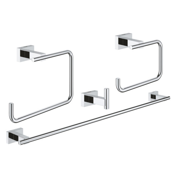Grohe Essentials Cube 4'Ü Bir Arada Banyo Aksesuar Seti, Krom
