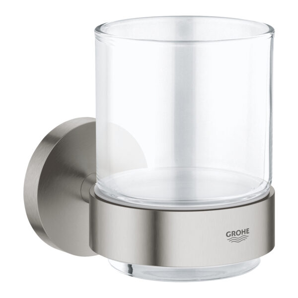 Grohe Essentials Tutamaçlı Cam Fırçalık, Paslanmaz Çelik