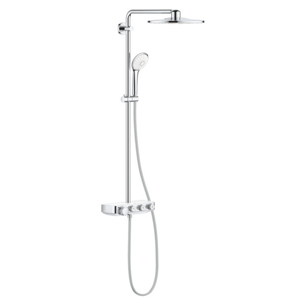 Grohe Euphoria SmartControl 310 Duş Sistemi Duvara Monte Termostatik Bataryalı Duş Sistemi, Ay Beyazı/Krom