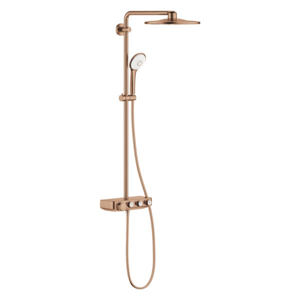 Grohe Euphoria SmartControl 310 Duş Sistemi Duvara Monte Termostatik Bataryalı Duş Sistemi, Brushed Warm Sunset