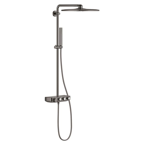 Grohe Euphoria SmartControl System 310 Cube Duvara Monte Termostatik Bataryalı Duş Sistemi, Hard Graphite