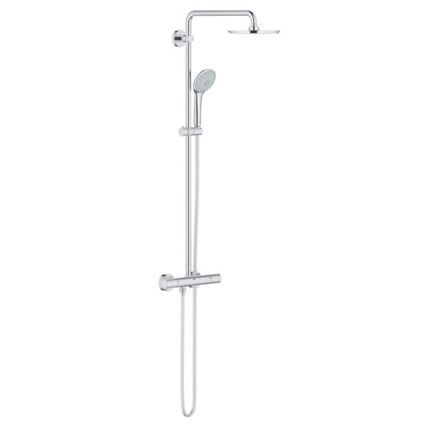 Grohe Euphoria System 210 Duvara Monte Termostatik Bataryalı Duş Sistemi, Krom