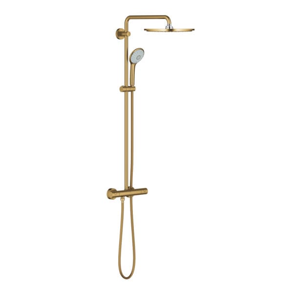 Grohe Euphoria System 310 Duvara Monte Termostatik Bataryalı Duş Sistemi, Brushed Cool Sunrise