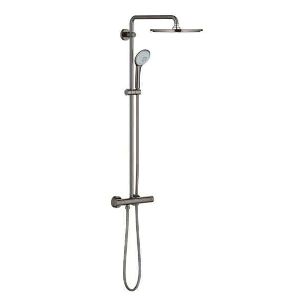 Grohe Euphoria System 310 Duvara Monte Termostatik Bataryalı Duş Sistemi, Hard Graphite