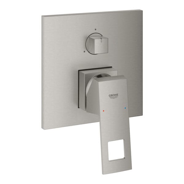 Grohe Eurocube Tek Kumandalı 3 Yönlü Banyo Bataryası, Paslanmaz Çelik
