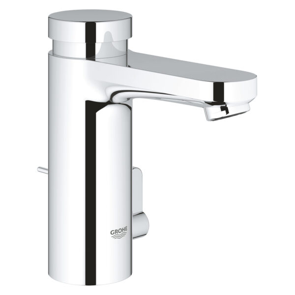 Grohe Eurosmart Cosmopolitan T Çift Su Girişli, Sıcaklık Sınırlayıcılı, Zaman Ayarlı Lavabo Bataryası, Krom