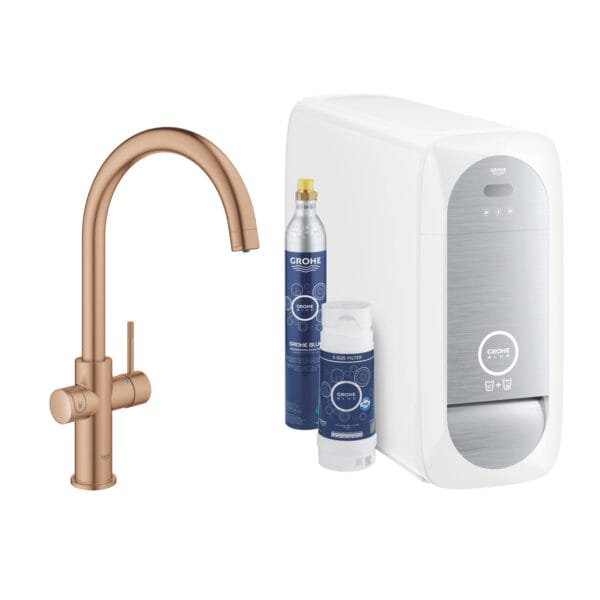 Grohe Grohe Blue Home C-Çıkış Uçlu Başlangıç Kiti, Brushed Warm Sunset
