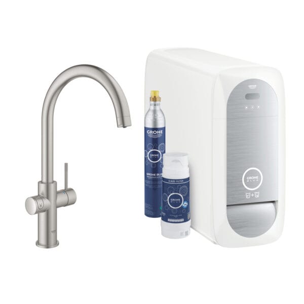 Grohe Grohe Blue Home C-Çıkış Uçlu Başlangıç Kiti, Paslanmaz Çelik
