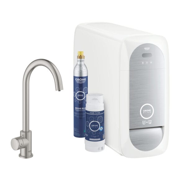 Grohe Grohe Blue Home C-Spout Starter Kit With Mono Faucet, Paslanmaz Çelik