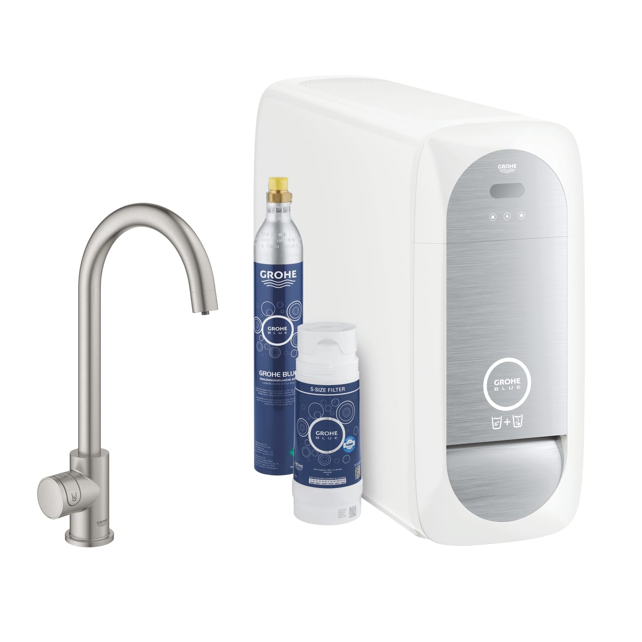 grohe-grohe-blue-home-c-spout-starter-kit-with-mono-faucet-paslanmaz-celik.jpg Grohe Grohe Blue Home C-Spout Starter Kit With Mono Faucet, Paslanmaz Çelik - Görsel 1