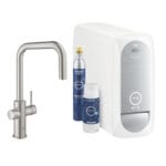 Grohe Grohe Blue Home U-Spout Starter Kit With Pull-Out Mousseur, Paslanmaz Çelik