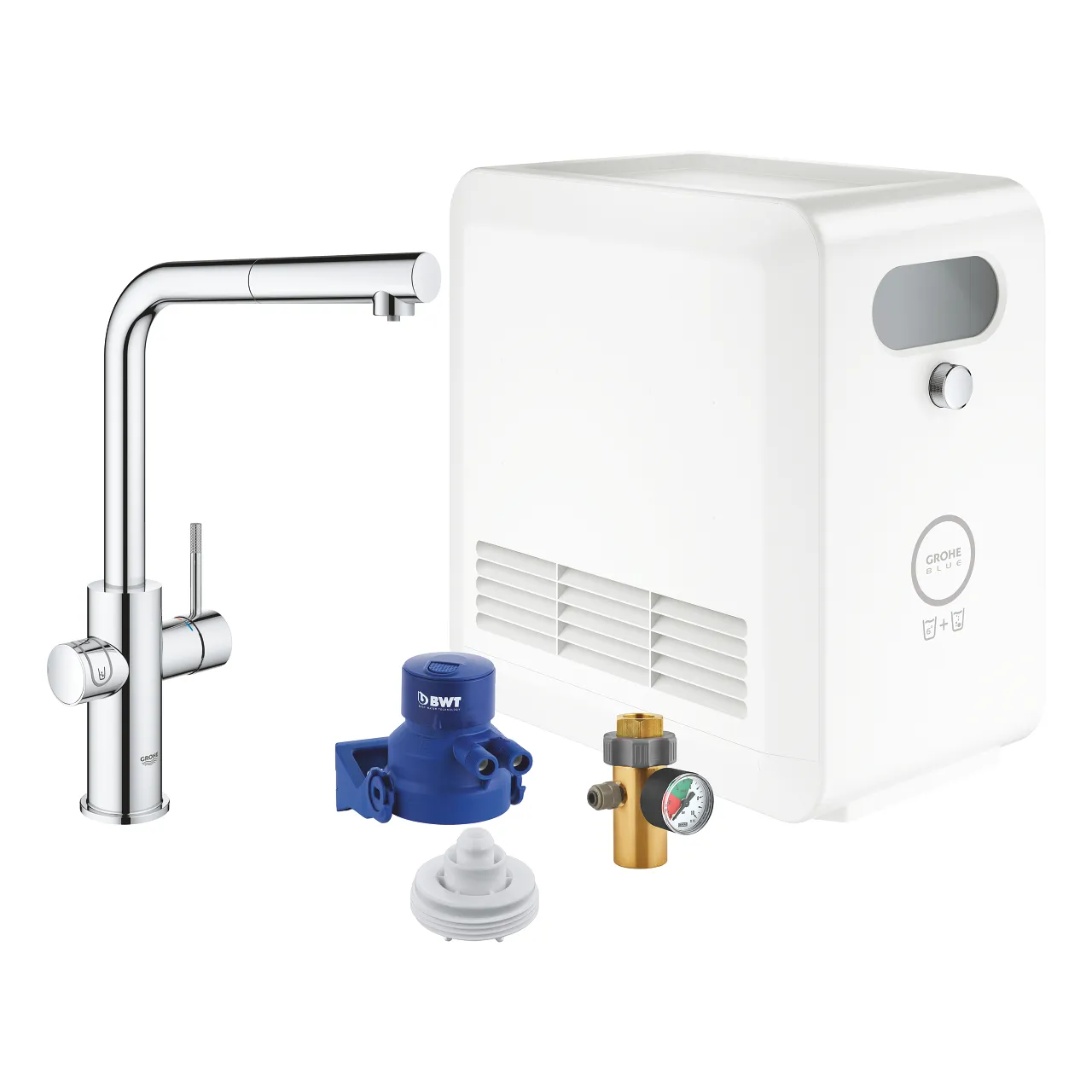 grohe-grohe-blue-professional-l-spout-kit-with-pull-out-mousseur-krom.webp Grohe Grohe Blue Professional L-Spout Kit With Pull-Out Mousseur, Krom - Görsel 1