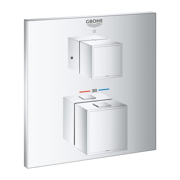 Grohe Grohtherm Cube Ankastre Termostatik Banyo Bataryası, Krom