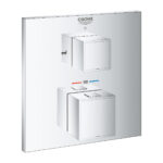 Grohe Grohtherm Cube Çift Yönlü Ankastre Termostatik Banyo Bataryası, Krom