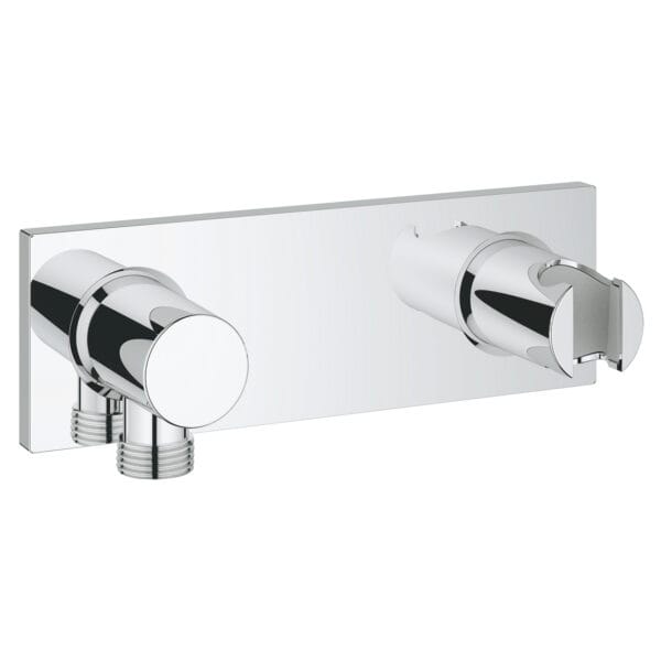 Grohe Grohtherm F Duvar Üstü Duş Askısı Ve Duş Çıkış Dirseği Seti, Krom
