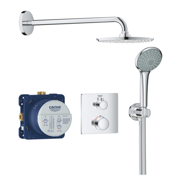 Grohe Grohtherm Rainshower Cosmopolitan 210 Duş Seti, Krom
