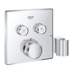 Grohe Grohtherm SmartControl Çift Valfli Akış Kontrollü, Ankastre Termostatik Duş Bataryası, Entegre Duş Kolu İle, Krom