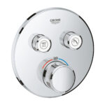 Grohe Grohtherm SmartControl Çift Valfli Akış Kontrollü, Ankastre Termostatik Duş Bataryası, Krom