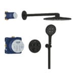 Grohe Grohtherm SmartControl Concealed Shower System With Rainshower SmartActive 310, Phantom Black