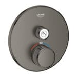 Grohe Grohtherm SmartControl Tek Valfli Akış Kontrollü, Ankastre Termostatik Duş Bataryası, Brushed Hard Graphite