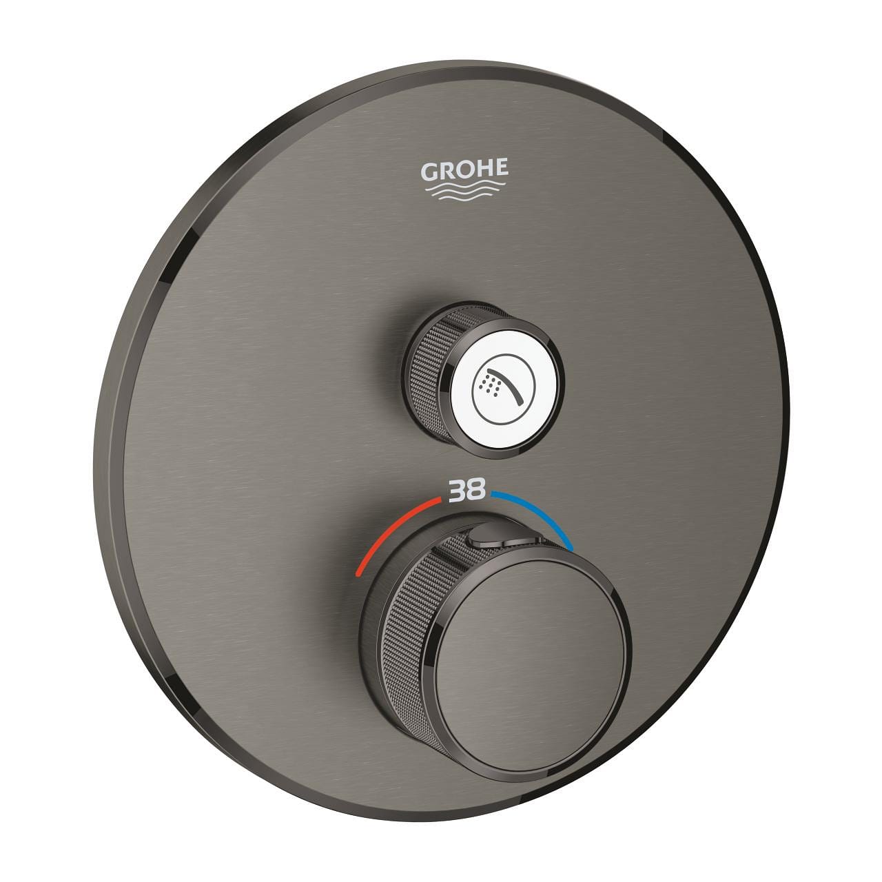 grohe-grohtherm-smartcontrol-tek-valfli-akis-kontrollu-ankastre-termostatik-dus-bataryasi-brushed-hard-graphite.jpg Grohe Grohtherm SmartControl Tek Valfli Akış Kontrollü, Ankastre Termostatik Duş Bataryası, Brushed Hard Graphite - Görsel 1