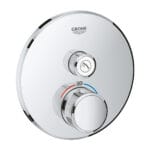 Grohe Grohtherm SmartControl Tek Valfli Akış Kontrollü, Ankastre Termostatik Duş Bataryası, Krom