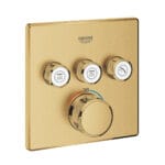 Grohe Grohtherm SmartControl Üç Valfli Akış Kontrollü, Ankastre Termostatik Duş Bataryası, Brushed Cool Sunrise