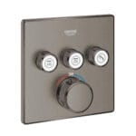 Grohe Grohtherm SmartControl Üç Valfli Akış Kontrollü, Ankastre Termostatik Duş Bataryası, Brushed Hard Graphite