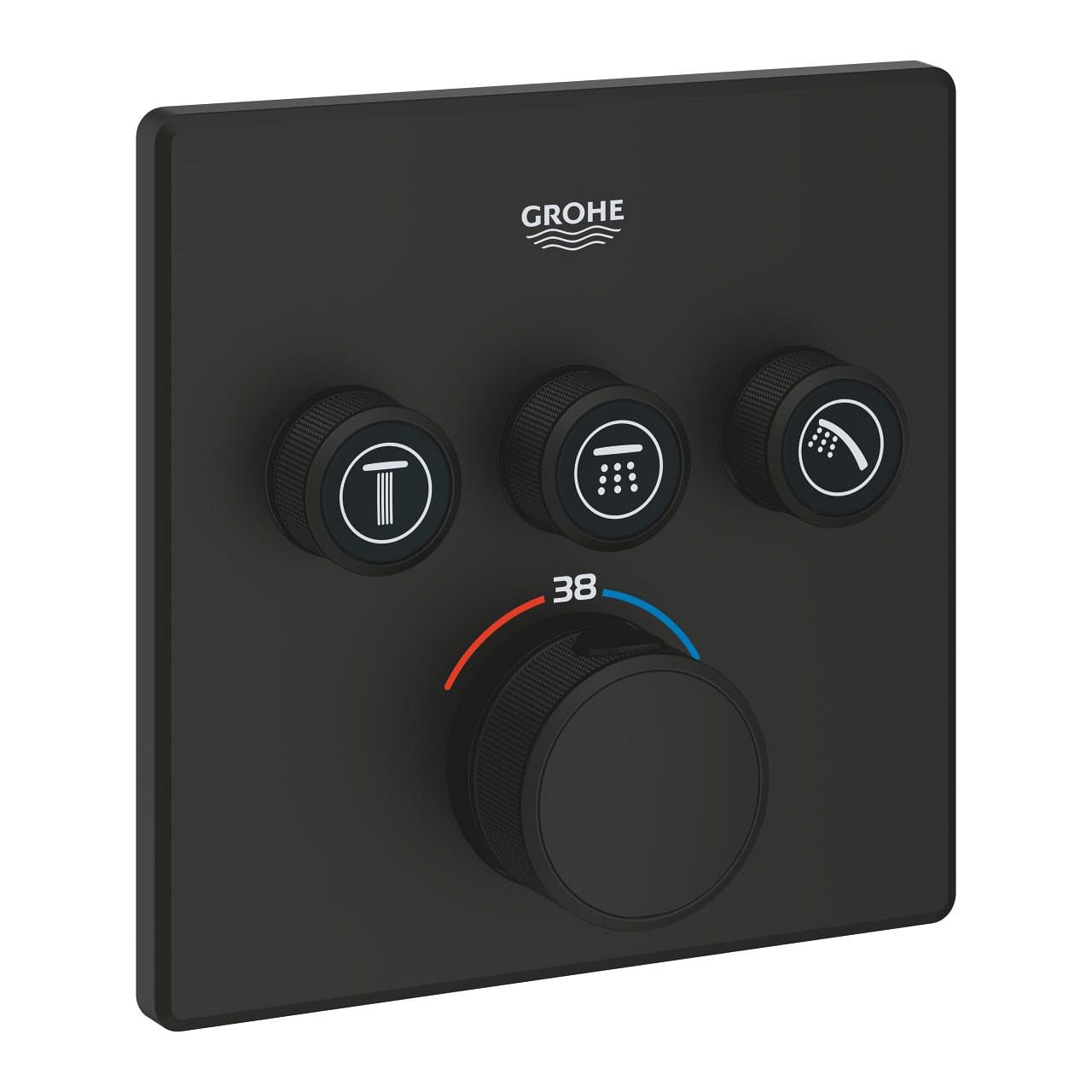 grohe-grohtherm-smartcontrol-uc-valfli-akis-kontrollu-ankastre-termostatik-dus-bataryasi-phantom-black.jpg Grohe Grohtherm SmartControl Üç Valfli Akış Kontrollü, Ankastre Termostatik Duş Bataryası, Phantom Black - Görsel 1