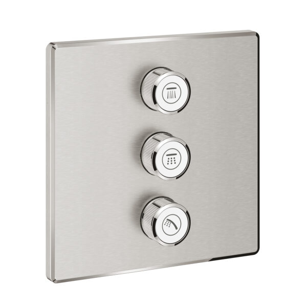 Grohe Grohtherm SmartControl Üç Valfli Akış Kontrollü Kumanda, Paslanmaz Çelik