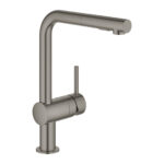 Grohe Minta Tek Kumandalı Eviye Bataryası, Brushed Hard Graphite