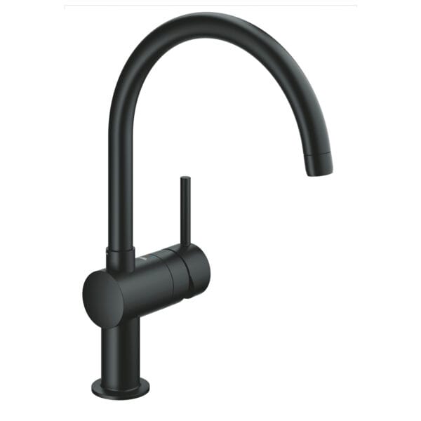 Grohe Minta Tek Kumandalı Eviye Bataryası, Kadife Siyahı