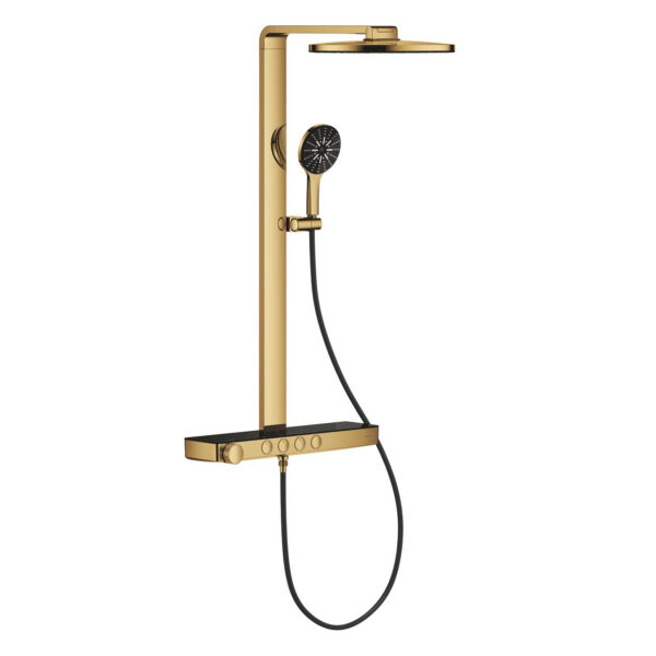 Grohe Rainshower Aqua Pure Duvara Monte Termostatik Bataryalı Duş Sistemi, Cool Sunrise