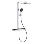 Grohe Rainshower Aqua Pure Duvara Monte Termostatik Bataryalı Duş Sistemi, Siyah/Krom