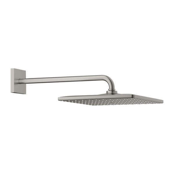 Grohe Rainshower Mono 310 Cube Tepe Duşu Seti 422 mm, Tek Akışlı, Satin Steel