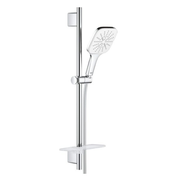 Grohe Rainshower SmartActive 130 Cube Sürgülü Duş Seti 3 Akışlı, Ay Beyazı