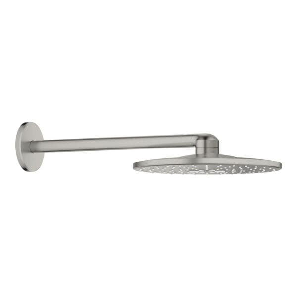 Grohe Rainshower SmartActive 310 Tepe Duşu Seti 430 mm, 2 Akışlı, Satin Steel