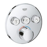 Grohe SmartControl 3 Valfli Akış Kontrollü Ankastre Duş Bataryası, Krom