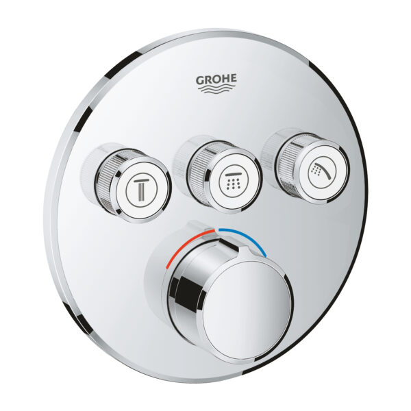 Grohe SmartControl 3 Valfli Akış Kontrollü Ankastre Duş Bataryası, Krom