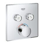 Grohe SmartControl Çift Valfli Akış Kontrollü Ankastre Duş Bataryası, Krom