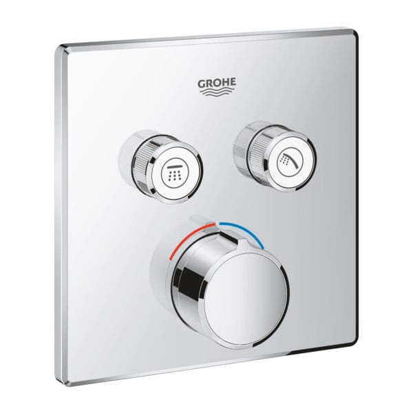 Grohe SmartControl Çift Valfli Akış Kontrollü Ankastre Duş Bataryası, Krom