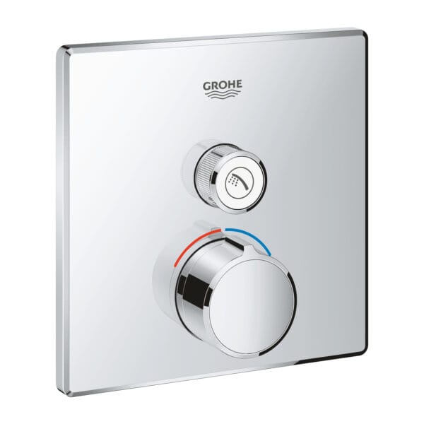 Grohe SmartControl Tek Valfli Akış Kontrollü Ankastre Duş Bataryası, Krom