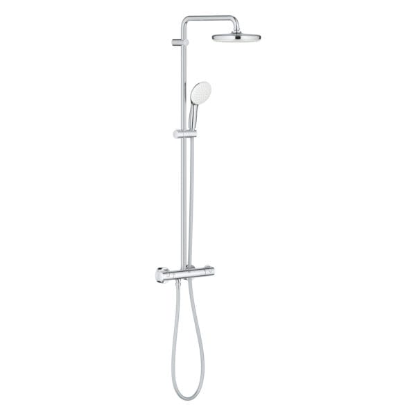 Grohe Tempesta System 210 Duvara Monte Termostatik Bataryalı Duş Sistemi, Krom