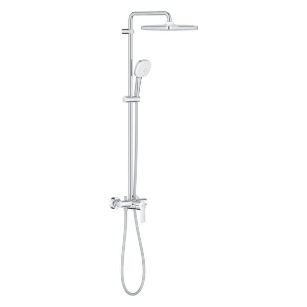 Grohe Tempesta System 250 Cube Duvara Monte Tek Kumandalı Bataryalı Duş Sistemi, Krom