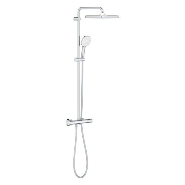 Grohe Tempesta System 250 Cube Duvara Monte Termostatik Bataryalı Duş Sistemi, Krom