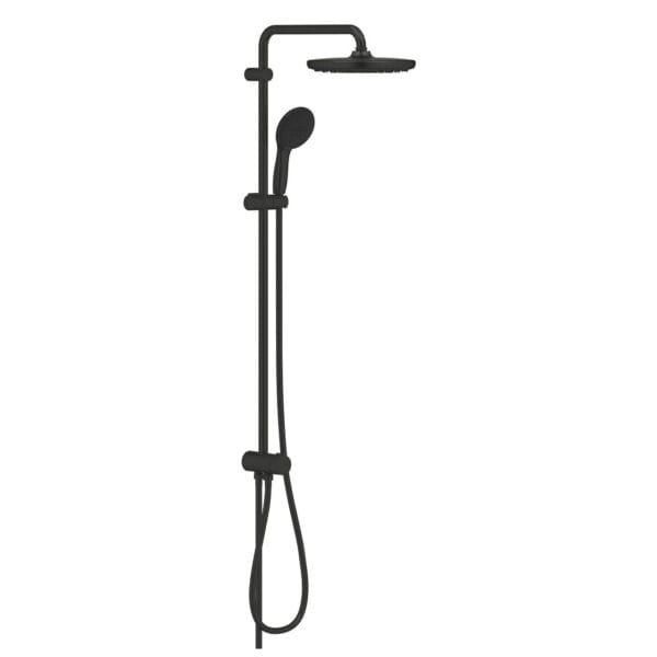 Grohe Tempesta System 250 Duvar Bağlantılı, Divertörlü Duş Sistemi, Mat Siyah