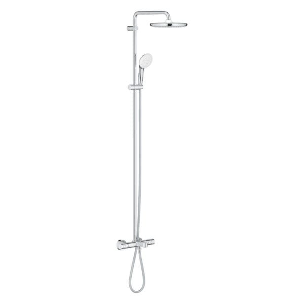 Grohe Tempesta System 250 Duvara Monte Termostatik Banyo Bataryalı Duş Sistemi, Krom
