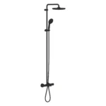 Grohe Tempesta System 250 Duvara Monte Termostatik Banyo Bataryalı Duş Sistemi, Mat Siyah